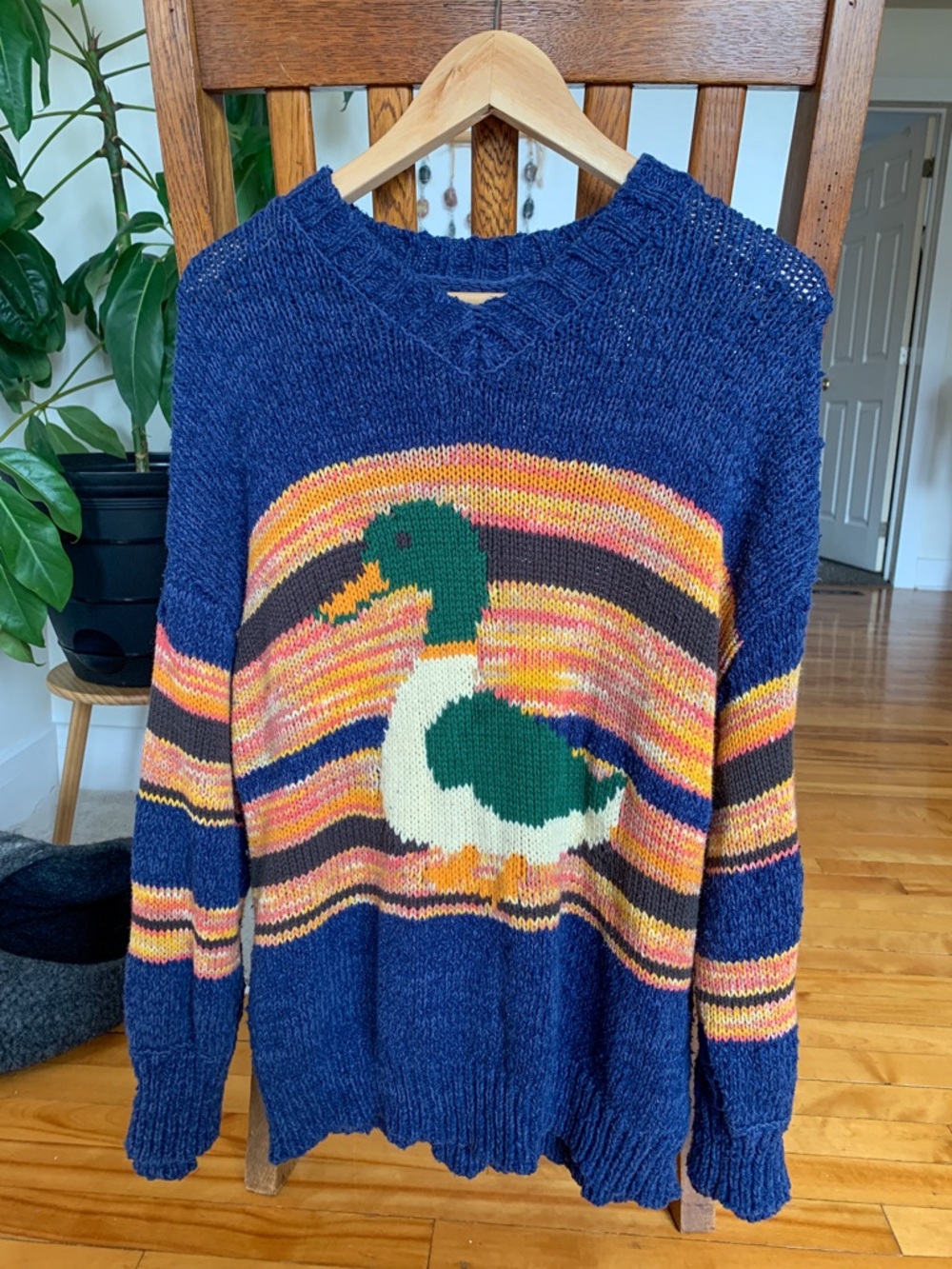 UO BDG knit duck sweater with stripes - US M